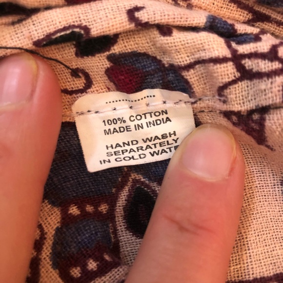 Vintage Indian Block Print Wrap Skirt - Picture 6 of 10